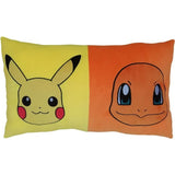 Coussin double face - Carré - POKEMON - Pikachu et Starter - Microfibre - 60 x 40 cm