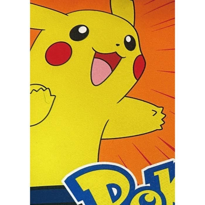 Coussin double face - Carré - POKEMON - Pikachu et ses amis - Microfibre - 40 x 40 cm