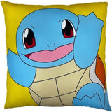 Coussin double face - Carré - POKEMON - Pikachu et Carapuce - Microfibre - 40 x 40 cm