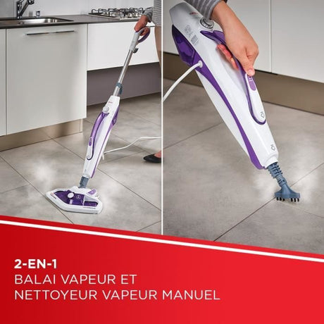 Nettoyeur Vapeur 2-en-1 POLTI Vaporetto SV440 - Balai ou Nettoyeur a Main - 11 Accessoires Inclus - Chauffage en 15 Secondes