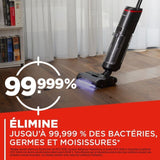 POLTI RollySteam WD40C - Aspirateur Balai Laveur avec Fonction Vapeur - Sans Fil - Puissance 14000 Pa - Autonomie 35 min