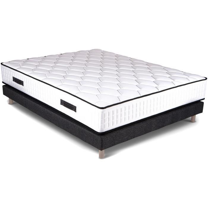 URBAN Collections NEW-YORK Ensemble sommier et matelas 140x190cm - 798 ressorts ensachés