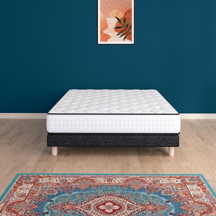 Ensemble sommier et matelas 160x200cm - 960 ressorts ensachés NEW YORK