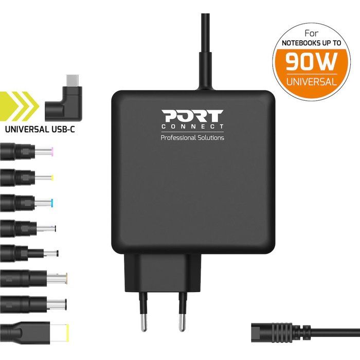 Alimentation PC - PORT Designs - Universelle - Embouts + USB-C - 90 W