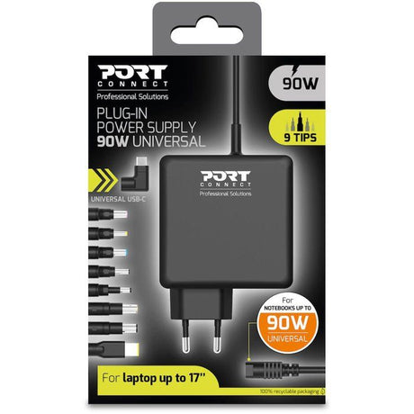 Alimentation PC - PORT Designs - Universelle - Embouts + USB-C - 90 W