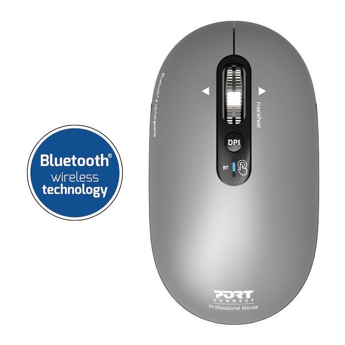 Souris sans fil - PORT Designs - 910009 PURE - Bluetooth - Rechargeable - Gris