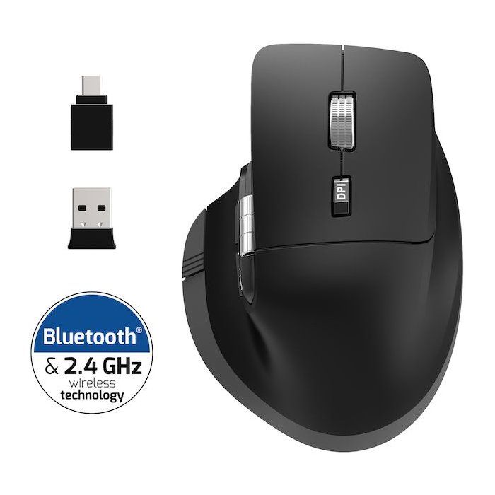 Souris sans fil - PORT Designs - 910203 ULTIMATE - Bluetooth & 2.4 GHz - Rechargeable - Gris