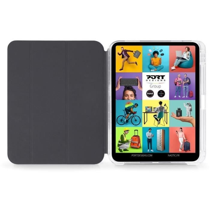 Folio iPad Gen 10 - 10.9 - PORT DESIGNS - 201350 NOUMEA 2 Slimclear - Gris