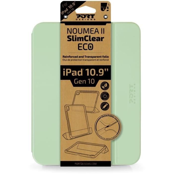 Folio iPad Gen 10 - 10.9 - PORT DESIGNS - 201353 NOUMEA 2 Slimclear - Vert
