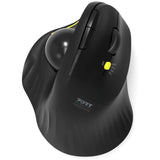 Souris sans fil - PORT Designs - 900719 TRACKBALL ERGO - Bluetooth & 2.4 GHz - Rechargeable - Noir