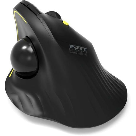 Souris sans fil - PORT Designs - 900719 TRACKBALL ERGO - Bluetooth & 2.4 GHz - Rechargeable - Noir