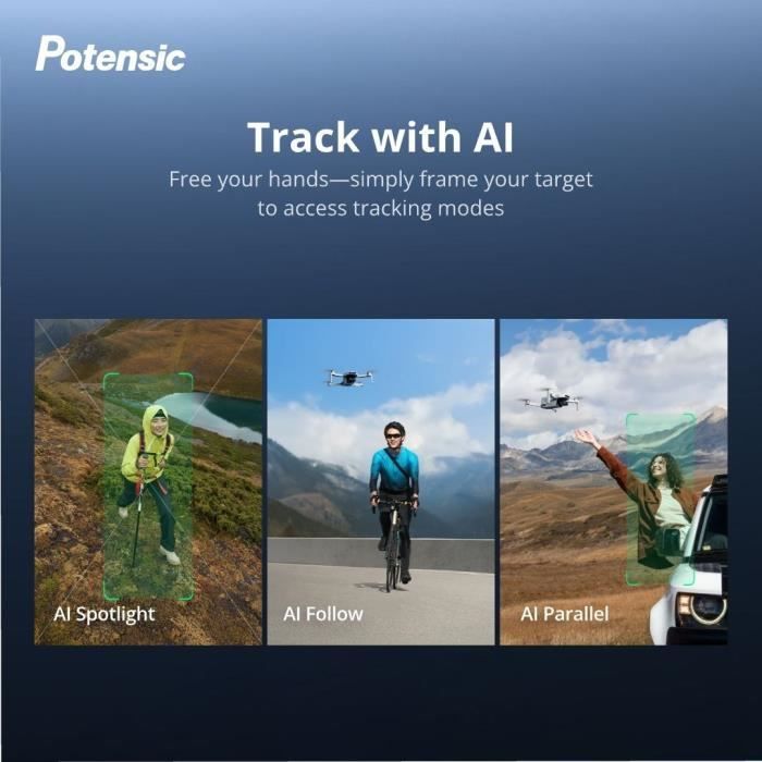 Drone - POTENSIC - ATOM 2 - Fly More Combo - Caméra HD/4K - GPS intégré - Autonomie de 15-25 minutes - Portée de 300 metres