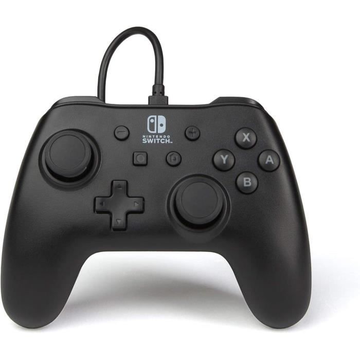 Manette Filaire - POWER A - Nintendo Switch - Noir mat