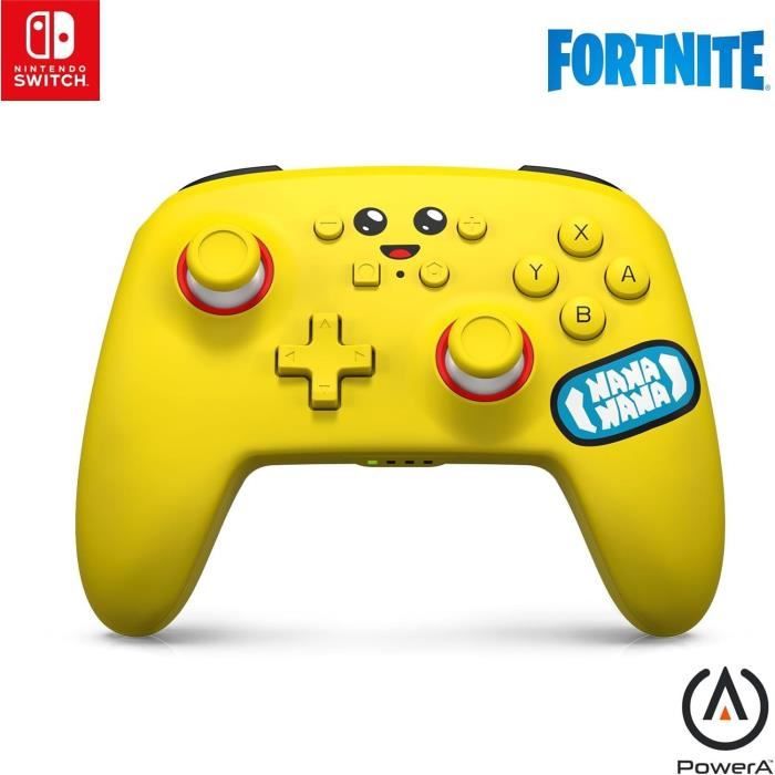 Manette de jeu sans fil - POWER A - Nintendo Switch - Fortnite : Peely - Jaune - Bluetooth