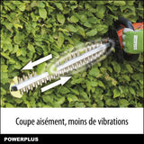 Taille-Haie Batterie Dual Power - DUAL POWER - POWDPG75320 - Lame de 580 mm - Écart de 18 mm