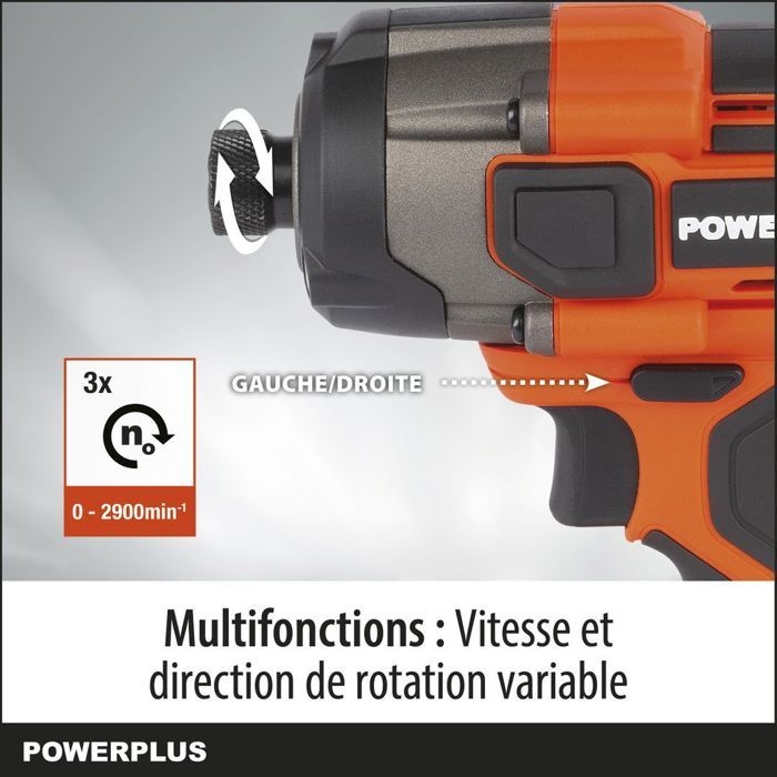 Visseuse a choc sans fil 20V 180Nm - DUAL POWER POWDP20100 - LivrÈe sans batterie ni chargeur