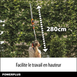 Powerplus Dual Power Taille-Haie Batterie POWDPG75380 - 40 V, sans Batterie ni Chargeur, Lame de 600 mm, Écart de 20 mm