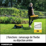 Tondeuse a gazon électrique - POWERPLUS - POWEG62203 - 1000 W - 320 mm Ø - Avec ramassage et éjection arriere