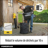 Souffleur de feuilles électrique - POWER PLUS - POWEG4030 - 3300 W - Vitesse d'air maximale de 250 km/h