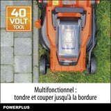 Tondeuse a Gazon sur Batterie 40V Dual Power POWDPGLWS2 - 420mm Ø, Sac de Collecte 50L