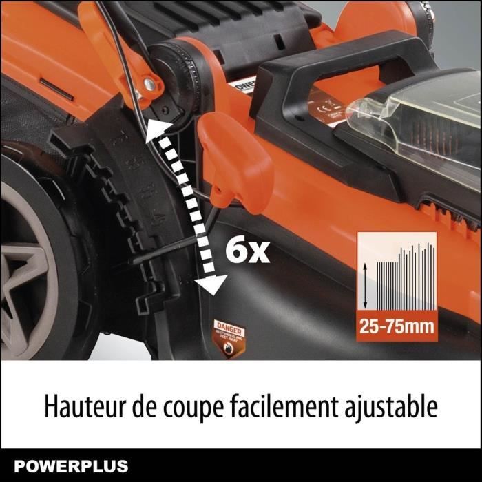 Tondeuse a Gazon sur Batterie 40V Dual Power POWDPGLWS2 - 420mm Ø, Sac de Collecte 50L