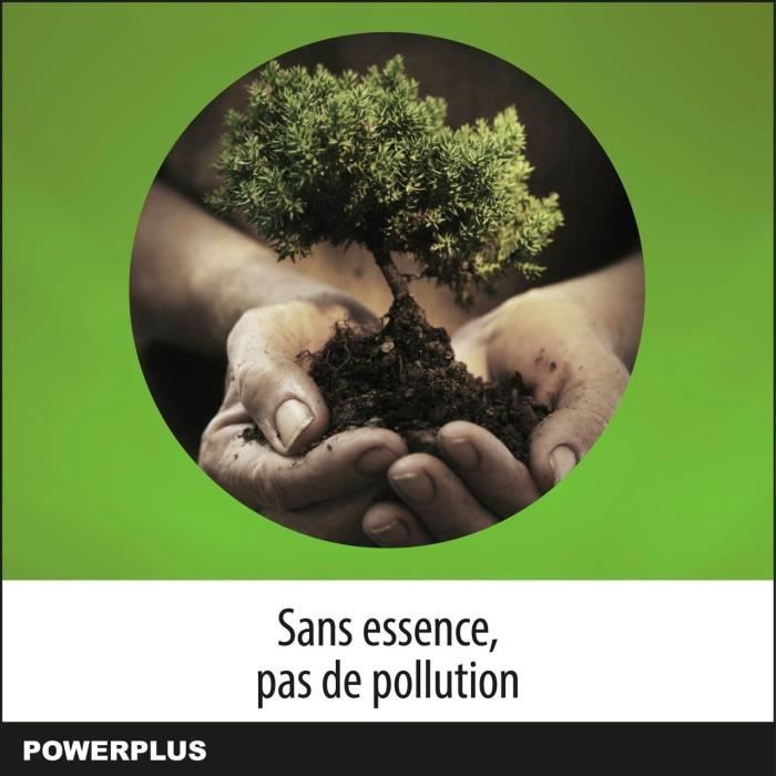 Powerplus Désherbeur Téléscopique Électrique POWXG6650 - Extracteur de Mauvaises Herbes, 400 W, avec Brosse en Nylon et en Acier