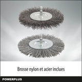 Powerplus Désherbeur Téléscopique Électrique POWXG6650 - Extracteur de Mauvaises Herbes, 400 W, avec Brosse en Nylon et en Acier