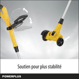 Powerplus Désherbeur Téléscopique Électrique POWXG6650 - Extracteur de Mauvaises Herbes, 400 W, avec Brosse en Nylon et en Acier