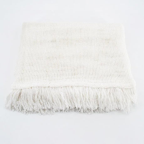 Rideau Marseillais tissé Blanc - 225 x 140 cm - TOISON D'OR