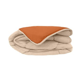 POYET MOTTE Couette Microfibre 400g/m² CALGARY - 140 x 200 cm - Gris galet et Marron gimgembre