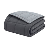 HUDSON - Couette Légere Microfibre - 200gr/m2 - Gris & Argent - 220 x 240 cm