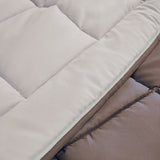 HUDSON - Couette Légere Microfibre - 200gr/m2 - Taupe & Lin 140 x 200 cm