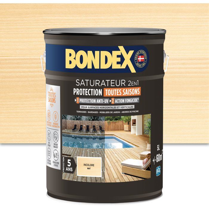 Saturateur incolore - BONDEX - 441368 - Mat - 5 L