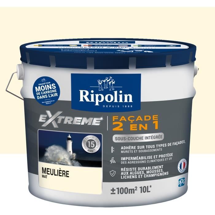 RIPOLIN Peinture façade ton Meuliere  10L