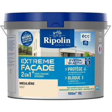 RIPOLIN Peinture façade ton Meuliere  10L