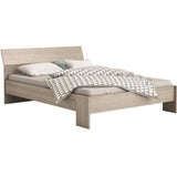 DEMEYERE PRICY Lit 140 x 190/200 cm - Décor Chene shannon - L 145 x P 205 x H 79 cm