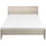 DEMEYERE PRICY Lit 140 x 190/200 cm - Décor Chene shannon - L 145 x P 205 x H 79 cm