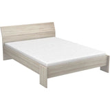 DEMEYERE PRICY Lit 140 x 190/200 cm - Décor Chene shannon - L 145 x P 205 x H 79 cm