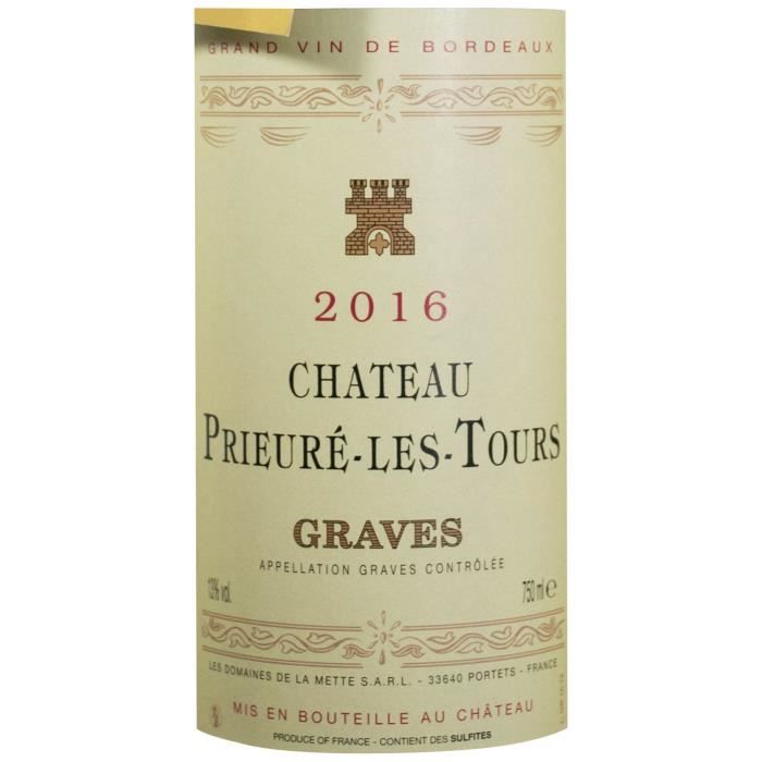 Château Prieuré Les Tours 2016 Graves - Vin rouge de Bordeaux