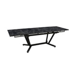 Table de jardin Vita graphite/magma en Aluminium 180/230/280 x100 cm - plateau Kedra