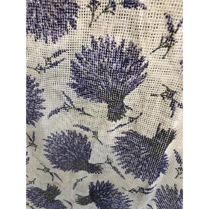 Rideau Marseillais tissé Lavande - 225 x 140 cm - TOISON D'OR