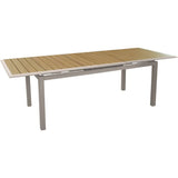 Table de jardin - Rectangulaire - Creme - Aluminium - 8/10 personnes - 187 / 247 x 100 cm - Louisiane II - PROLOISIRS