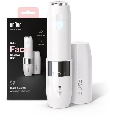 Rasoir Visage électrique pour femme Braun Face Mini FS1000 - Fonction Smart Light - Blanc