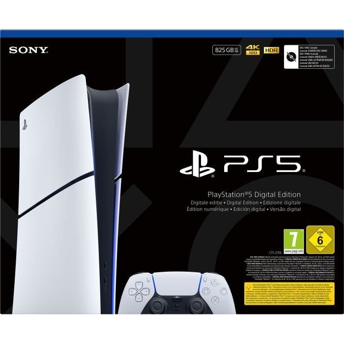 Console PlayStation 5 - Edition Digitale (Modele Slim sans lecteur CD)