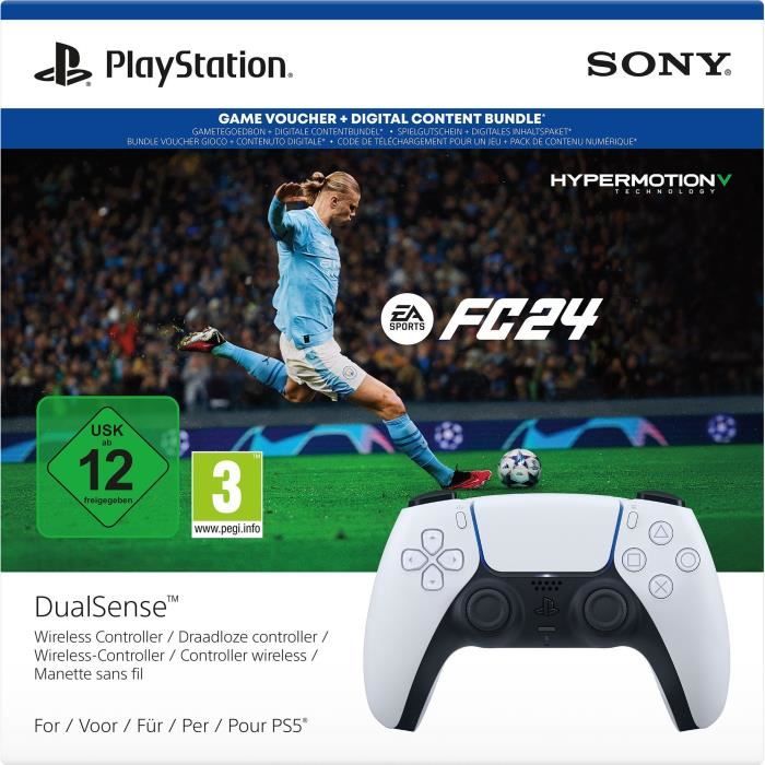 Manette PS5 DualSense + EA SPORTS FC24 (code dans la boite)