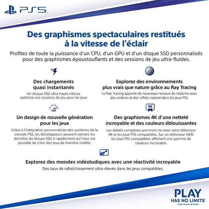 Console PlayStation 5 - Edition Standard (Modele Slim avec lecteur CD)