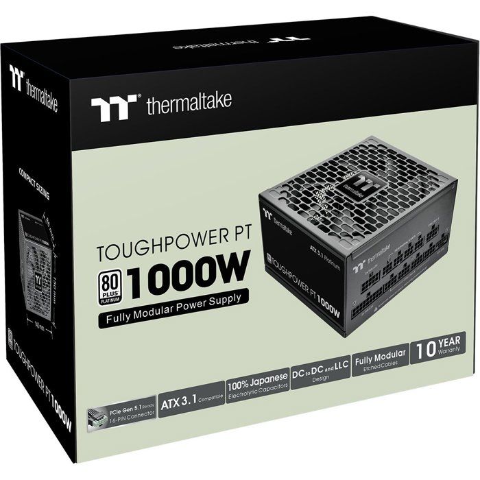 THERMALTAKE Toughpower PT - Alimentation PC modulaire - 1000 W - 80Plus Platinum