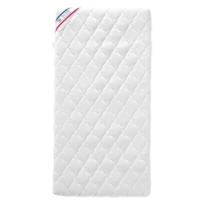 Matelas Bébé Parfait - 60x120x10 cm - 2 Faces : Été / Hiver - Déhoussable - Anti Acarien