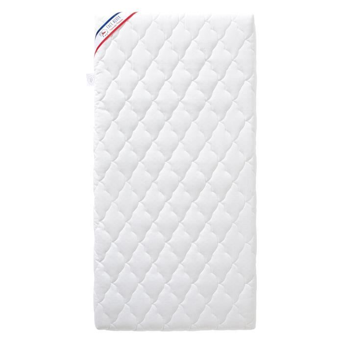 Matelas Bébé Climatisé - 70x140x10 cm - Reversible - Déhoussable - Anti Acarien - Fabrication Française