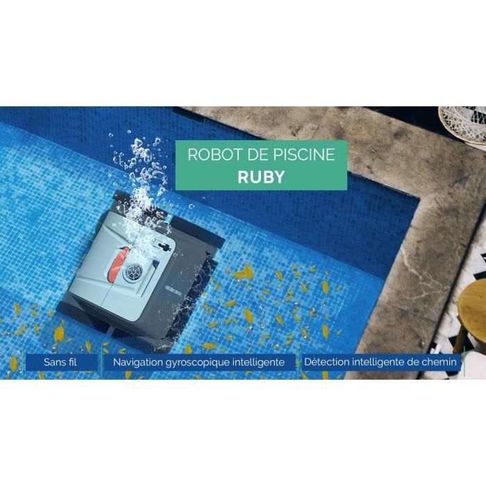Robot de piscine - Bestway - Ruby - Autonome - nettoyage fond et parois - 8x4 m max